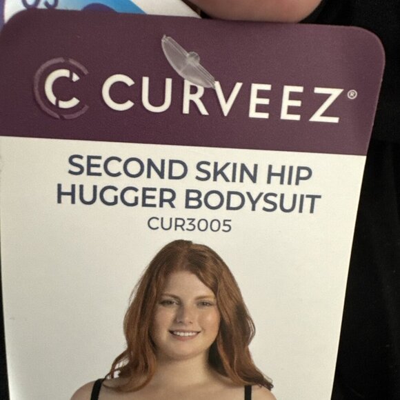 CURVEEZ Women's Plus 2XL Second Skin Hip Hugger Bodysuit Under Bust Black NWT - Picture 12 of 16